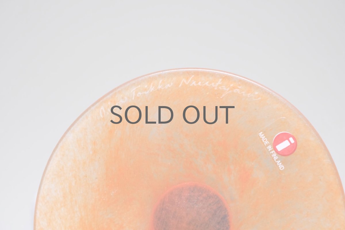 画像5: 北欧アートガラス/ビンテージガラス/Oiva Toikka/オイバ・トイッカ/Nuutajarvi/ヌータヤルヴィ/Pro Arte/OZボトル/グリーン✕オレンジ (5)