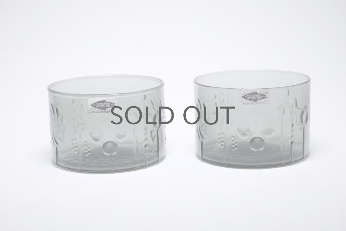 画像2: 北欧ビンテージガラス/Oiva Toikka/オイバトイッカ/Flora/フローラ/Sボウル/グレー (2)