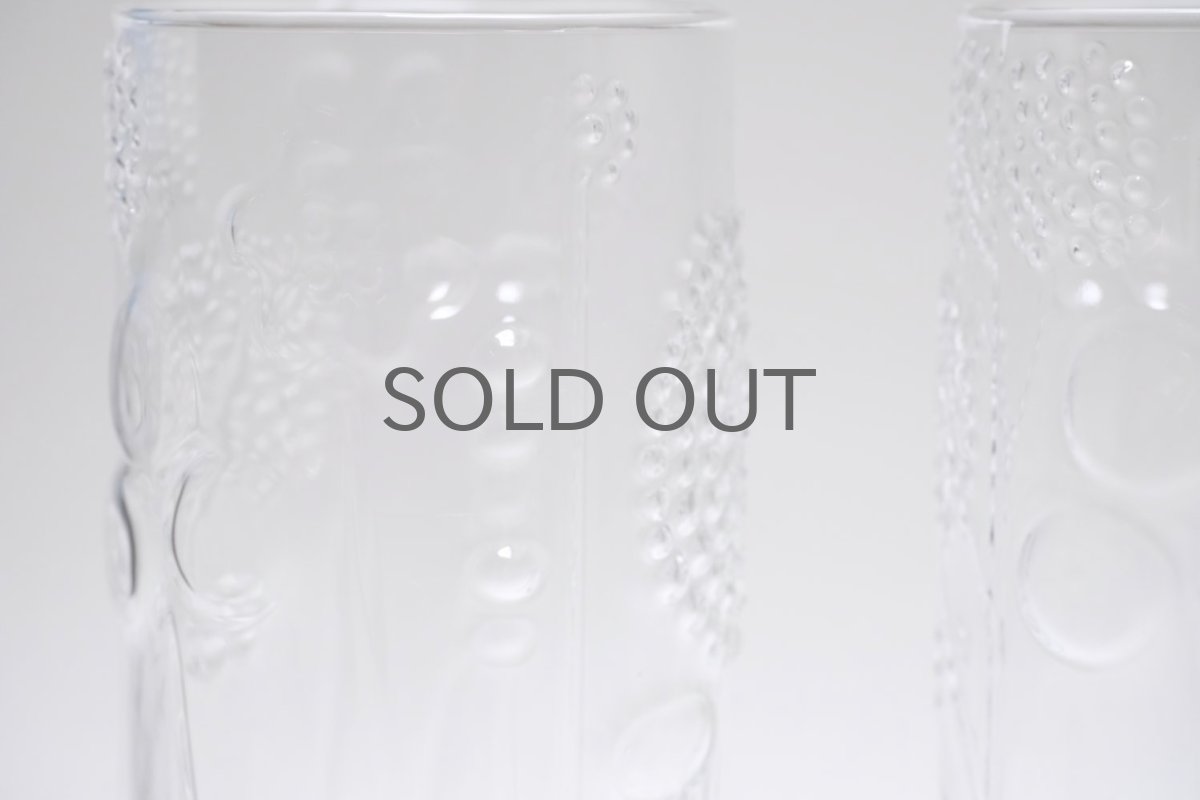 画像4: 北欧ビンテージガラス/Oiva Toikka/オイバトイッカ/フローラ/ヌータヤルヴィ/脚付きタンブラー/ビアグラス/パフェグラス/クリア/Lサイズ (4)