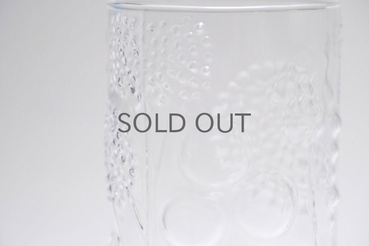 画像3: 北欧ビンテージガラス/Oiva Toikka/オイバトイッカ/フローラ/ヌータヤルヴィ/脚付きタンブラー/ビアグラス/パフェグラス/クリア/Lサイズ (3)