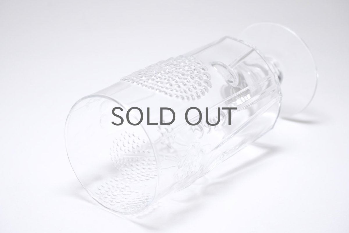 画像6: 北欧ビンテージガラス/Oiva Toikka/オイバトイッカ/フローラ/ヌータヤルヴィ/脚付きタンブラー/ビアグラス/パフェグラス/クリア/Lサイズ (6)