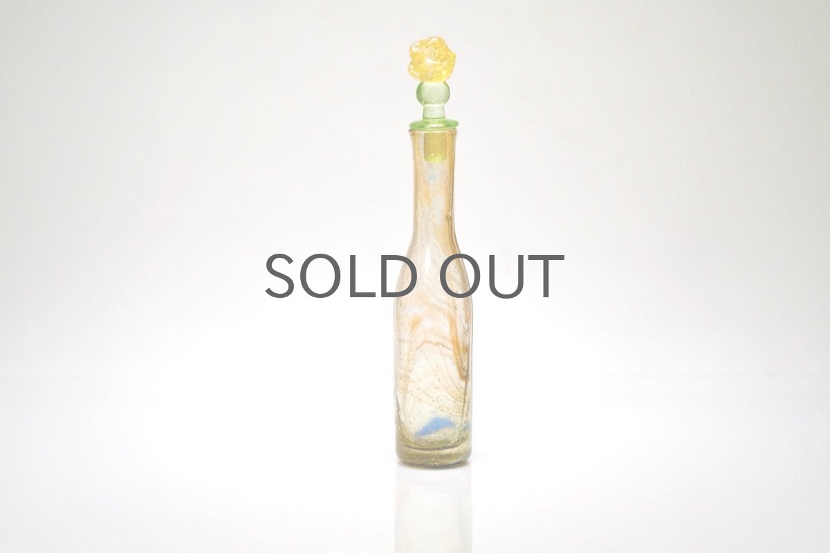 画像2: 北欧アートガラス/ビンテージガラス/Oiva Toikka/オイバ・トイッカ/Nuutajarvi/ヌータヤルヴィ/Puteli/プテリボトル/MIサイズ/マーブル (2)