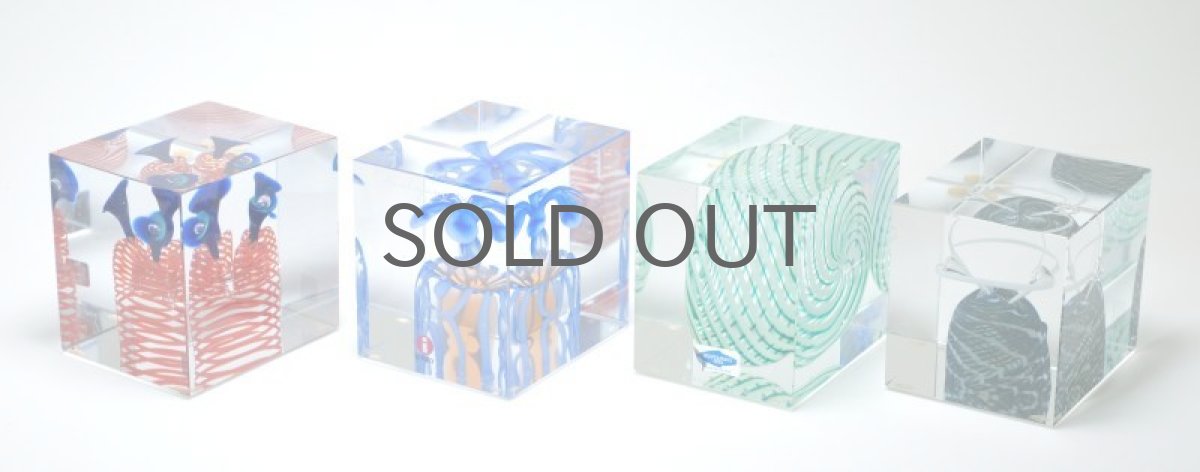 画像6: 北欧アートガラス/ビンテージガラス/アートピース/Oiva Toikka/オイバトイッカ/Cube/スペシャルキューブ/ライトグリーン (6)