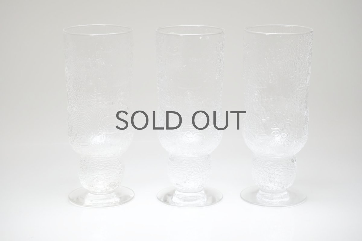 画像7: 北欧ビンテージガラス/Oiva Toikka/オイバ・トイッカ/ファウナ/NUUTAJARVI/ヌータヤルヴィ/クリア/ビアグラス (7)