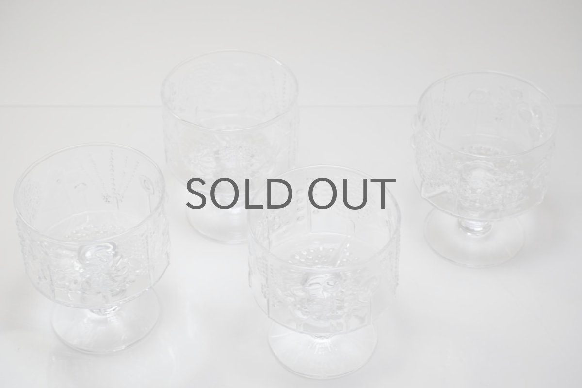 画像9: 北欧ビンテージガラス/Oiva Toikka/オイバトイッカ/Flora/フローラ/ヌータヤルヴィ/脚付き/デザートボウル (9)