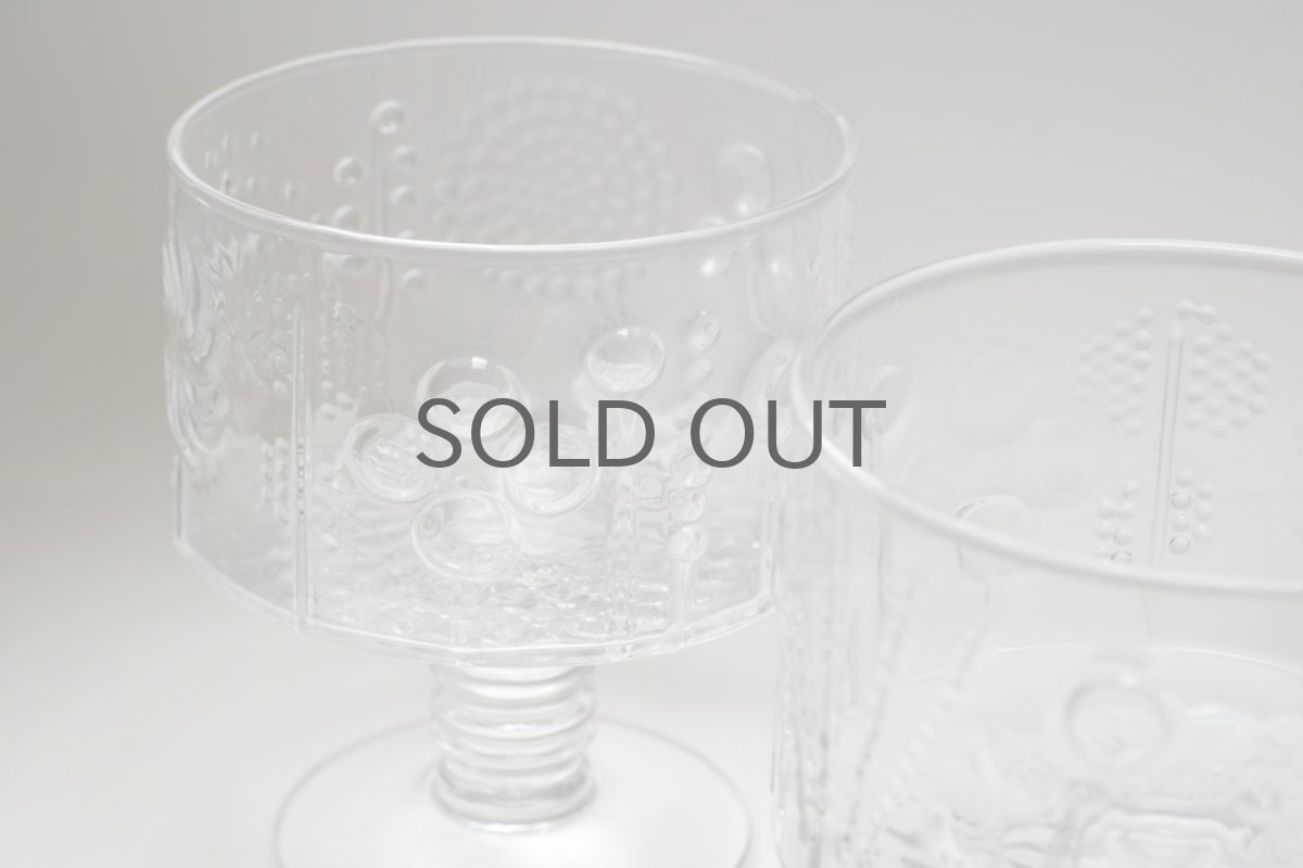 画像8: 北欧ビンテージガラス/Oiva Toikka/オイバトイッカ/Flora/フローラ/ヌータヤルヴィ/脚付き/デザートボウル (8)