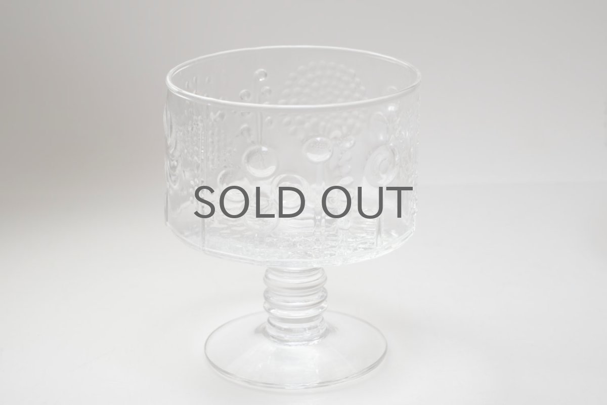 画像10: 北欧ビンテージガラス/Oiva Toikka/オイバトイッカ/Flora/フローラ/ヌータヤルヴィ/脚付き/デザートボウル (10)