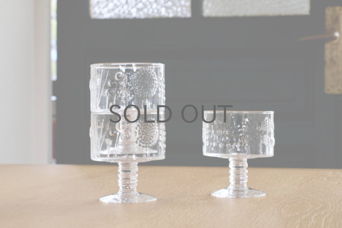 画像4: 北欧ビンテージガラス/Oiva Toikka/オイバトイッカ/Flora/フローラ/ヌータヤルヴィ/脚付き/デザートボウル (4)