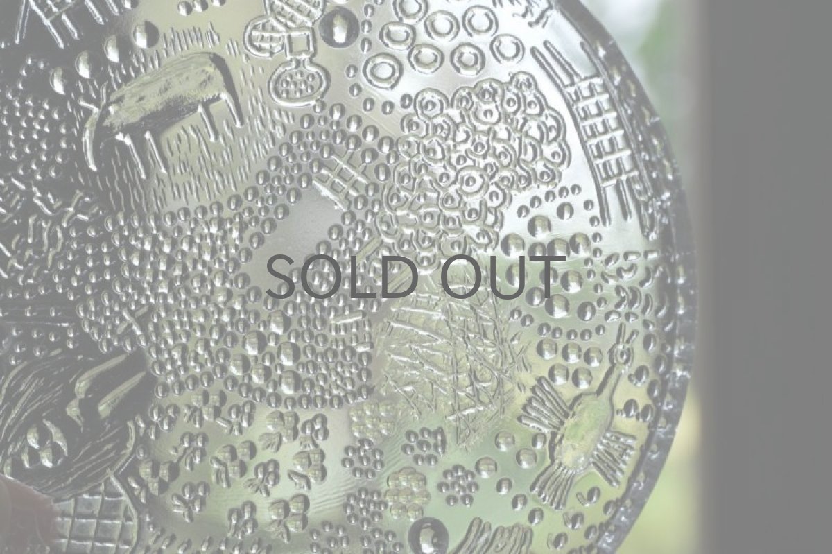 画像2: 北欧ビンテージガラス/Oiva Toikka/オイバ・トイッカ/Fauna//ファウナ/NUUTAJARVI/ヌータヤルヴィ/クリア/プレート (2)