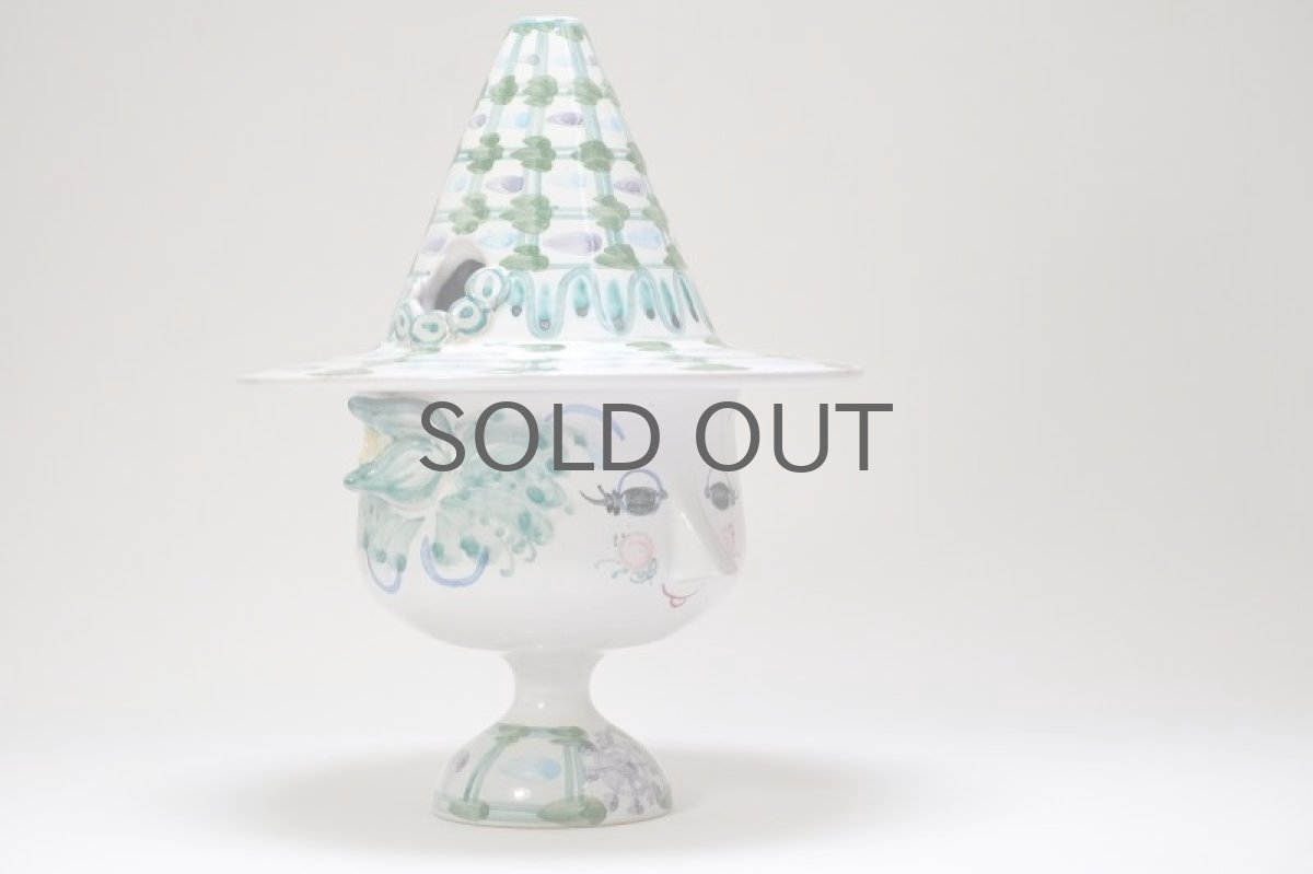 画像4:  北欧デンマーク/Bjorn Wiinblad /ビヨン・ウィンブラッド/フラワーポット/ハットキャンディーポット (4)