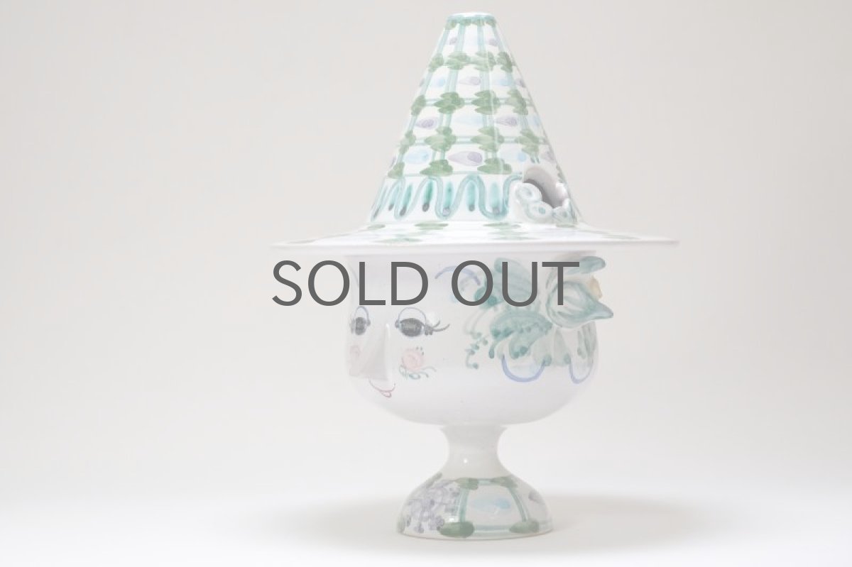 画像3:  北欧デンマーク/Bjorn Wiinblad /ビヨン・ウィンブラッド/フラワーポット/ハットキャンディーポット (3)