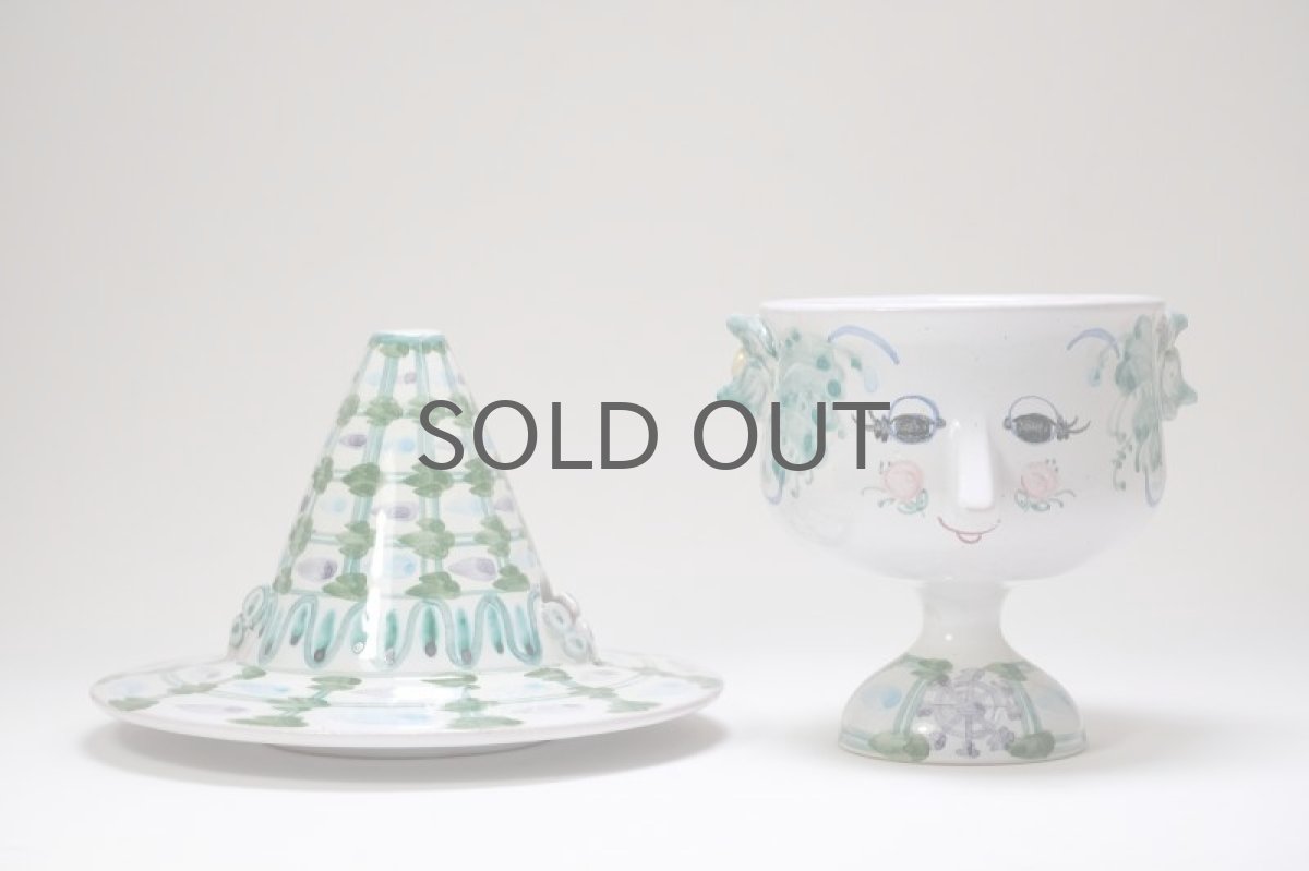 画像7:  北欧デンマーク/Bjorn Wiinblad /ビヨン・ウィンブラッド/フラワーポット/ハットキャンディーポット/No.1 (7)