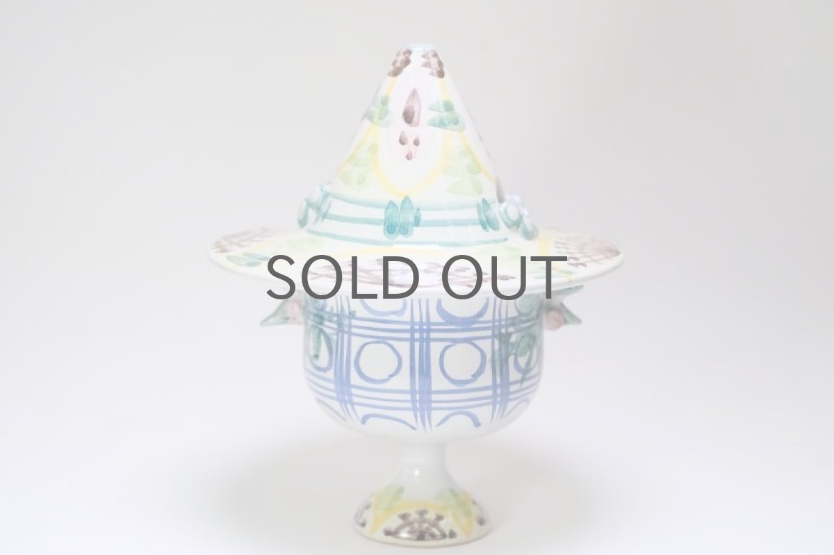 画像4:  北欧デンマーク/Bjorn Wiinblad /ビヨン・ウィンブラッド/フラワーポット/ハットキャンディーポット/No.2 (4)