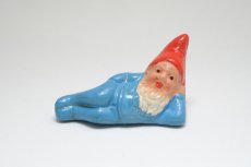 画像1: 北欧スウェーデンのトムテ/陶製/ブルー (1)