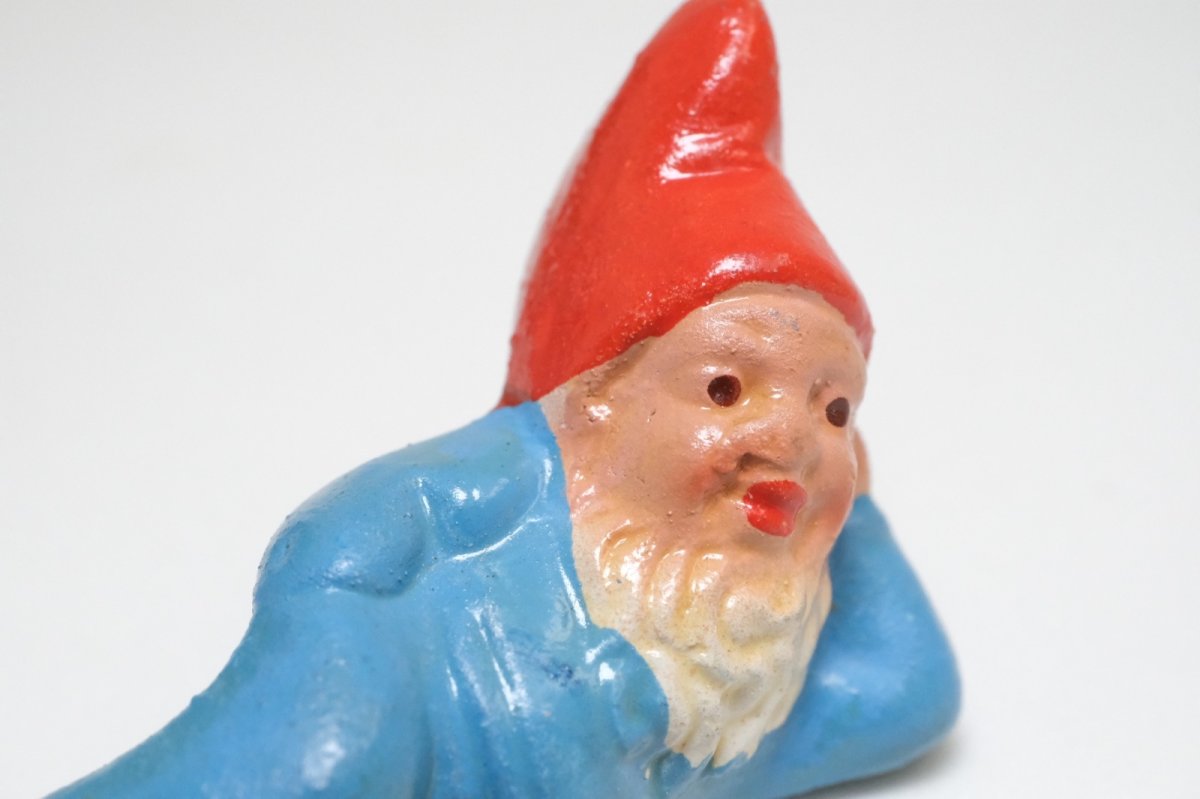 画像3: 北欧スウェーデンのトムテ/陶製/ブルー (3)