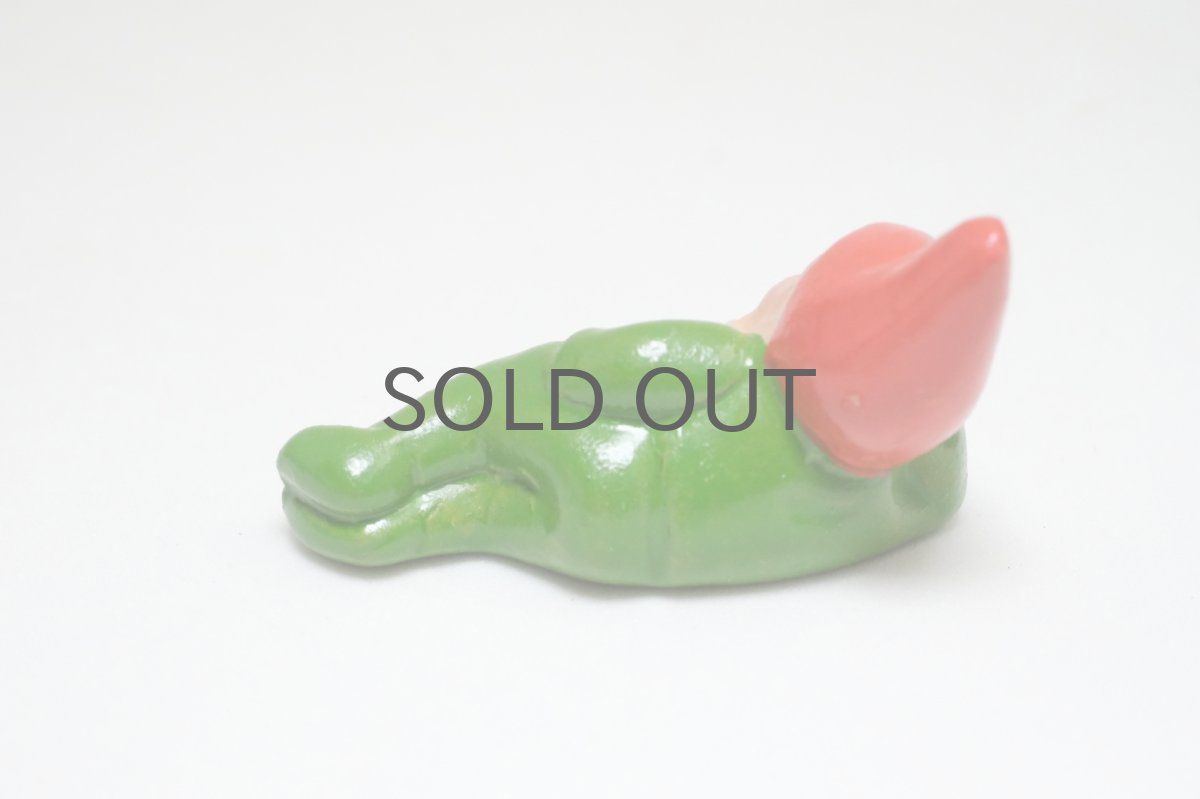 画像2: 北欧スウェーデンのトムテ/陶製/グリーン (2)