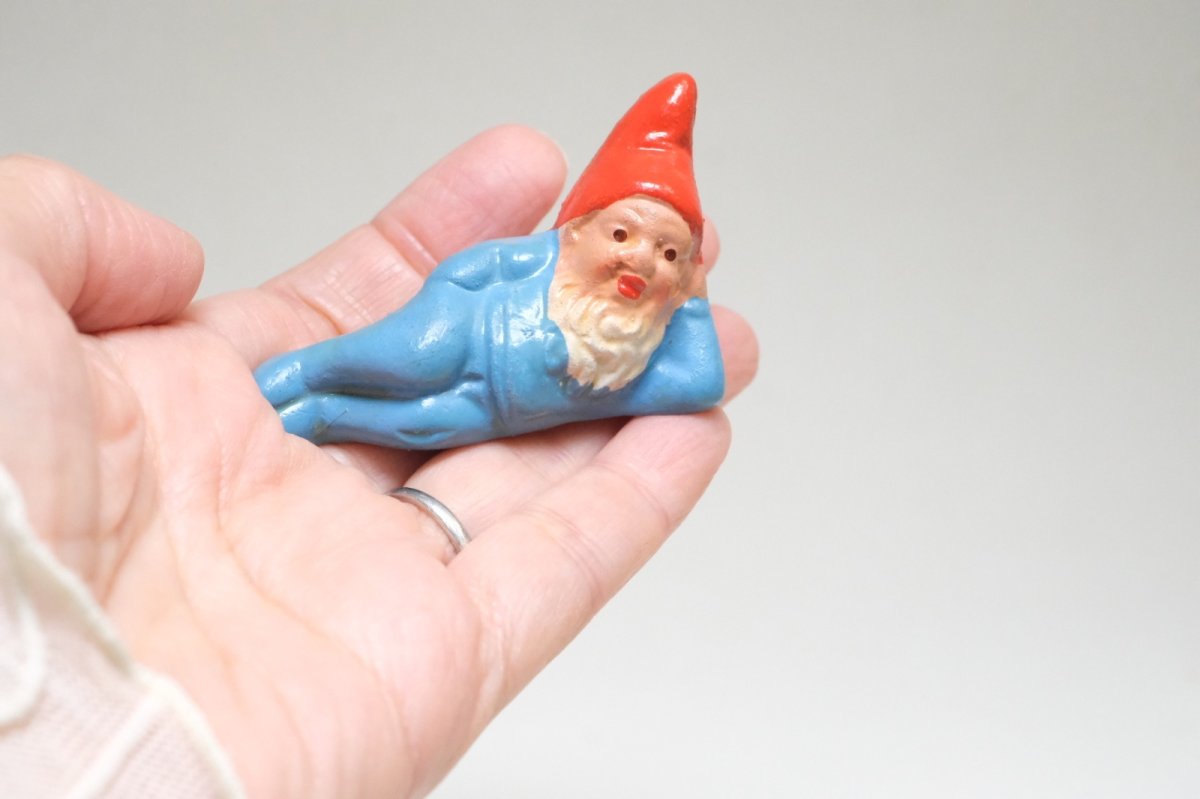 画像4: 北欧スウェーデンのトムテ/陶製/ブルー (4)