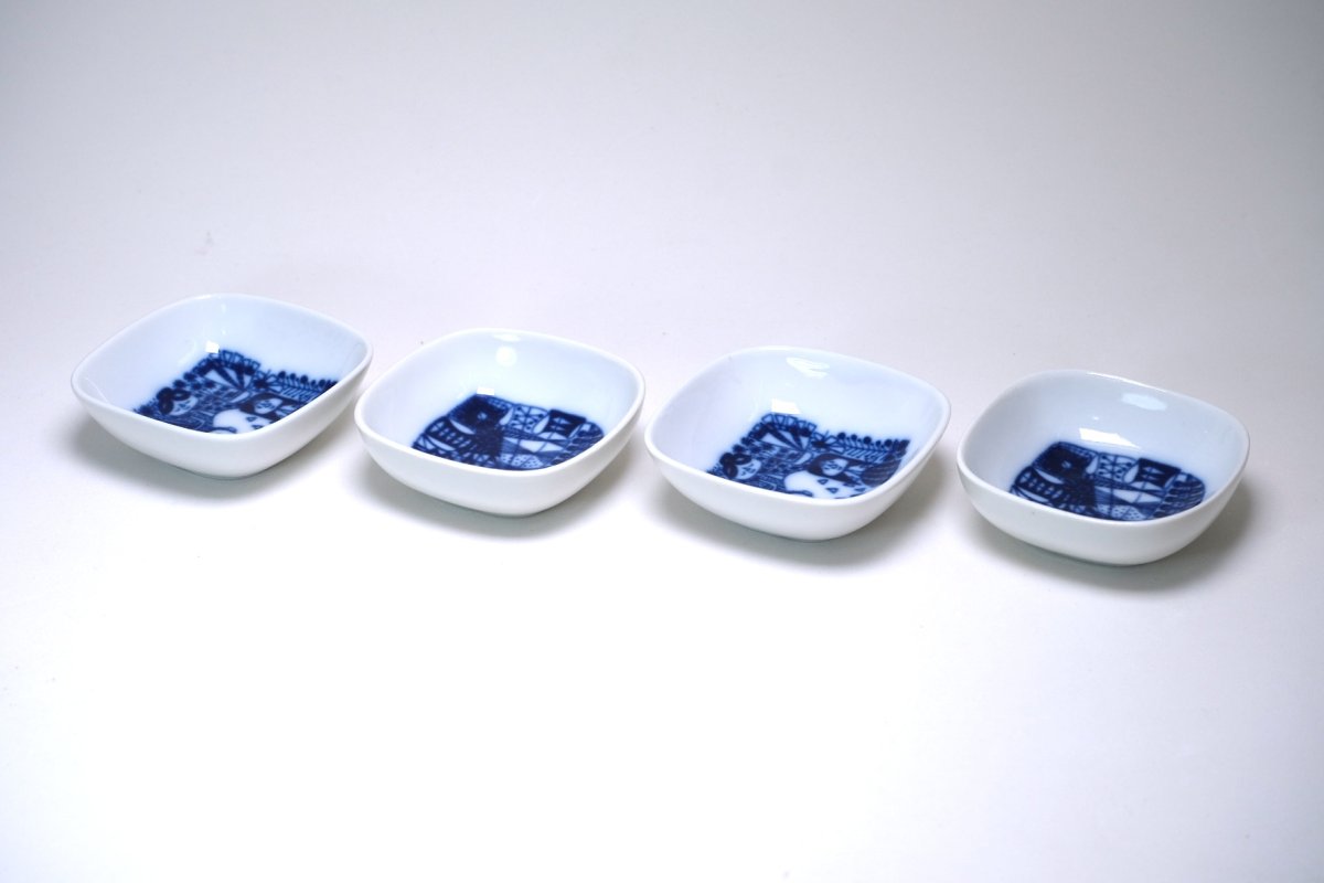 画像4: 北欧ビンテージ雑貨/PORSGRUND/ポシュグルン/ノルウェー/豆皿4点オリジナル箱付き (4)