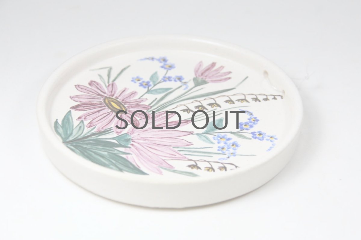 画像3: 北欧アンティーク/kupittaan savi/クッピターン・サヴィ/小さな陶板/野花 (3)