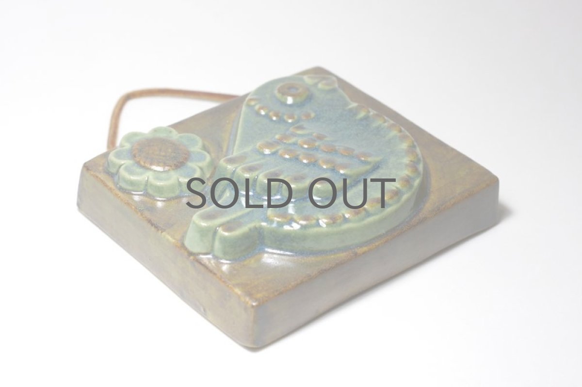 画像2: Fischer Stengods 陶板の壁掛け 小鳥 (2)