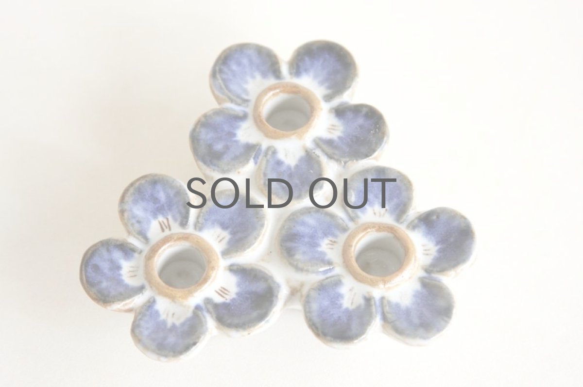 画像2: 北欧雑貨 デンマークL Hjorth製 陶製 フラワーキャンドルスタンド (2)