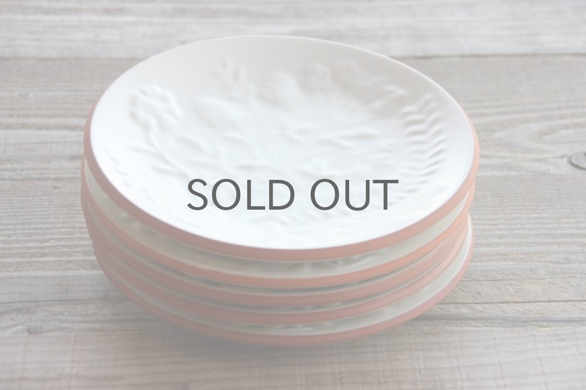 画像9: Nittsjoニトア窯 スウェーデン製 ホワイトプレート 植物柄 (9)