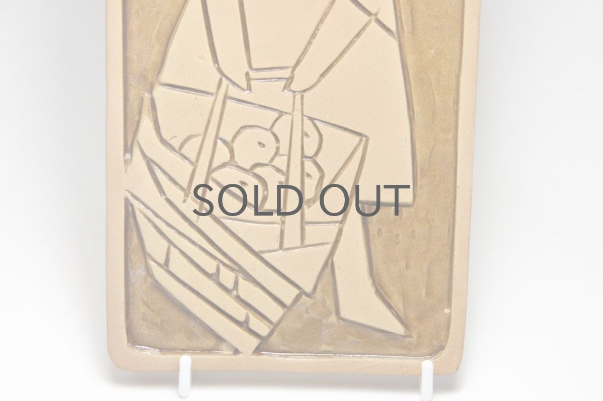 画像3: Abbekås Keramik　陶板の壁掛け 少女 (3)