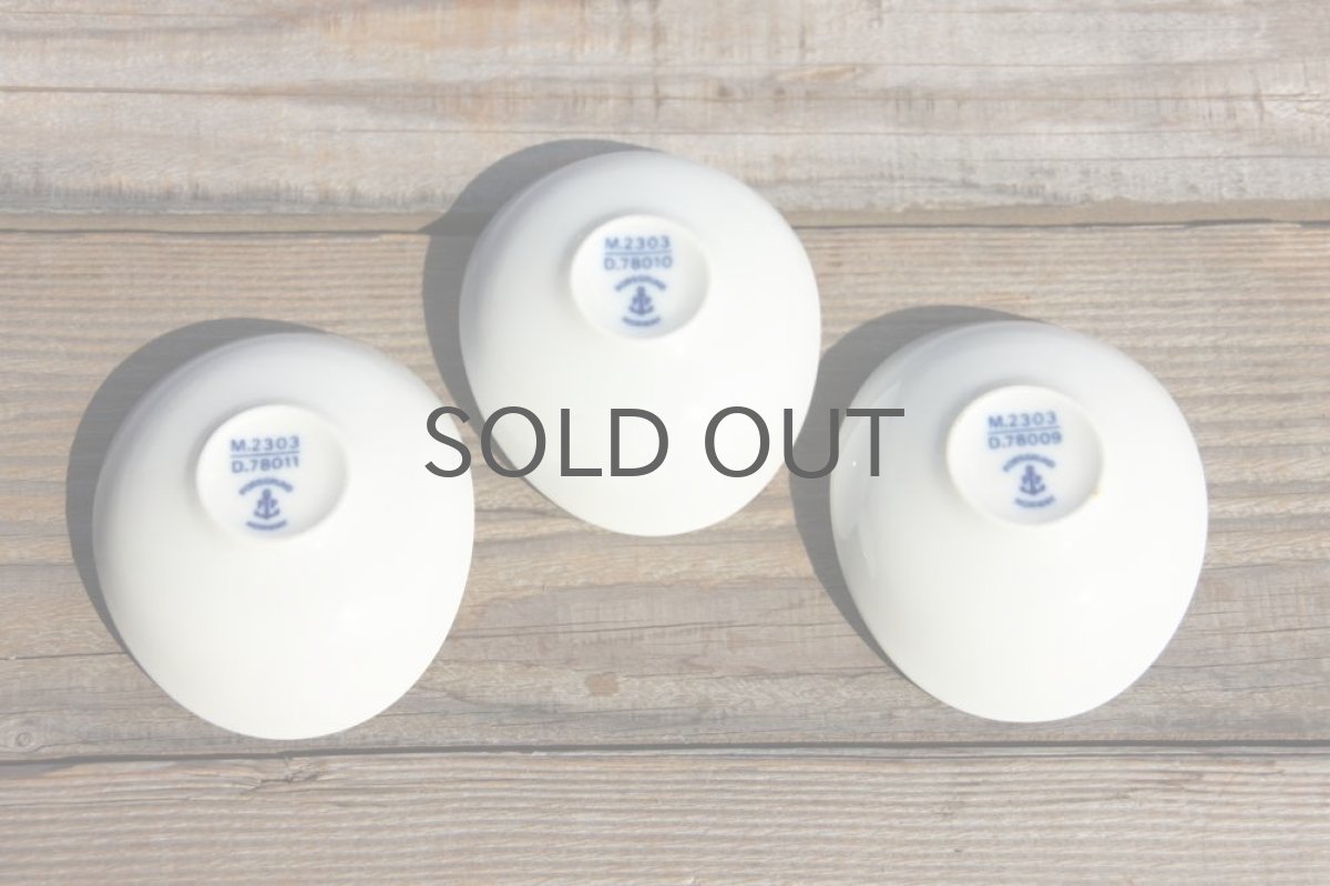 画像8: ビンテージ北欧雑貨／PORSGRUND／THE OLD STORY／ポシュグルン／オールドストーリー／豆皿3点箱付き (8)