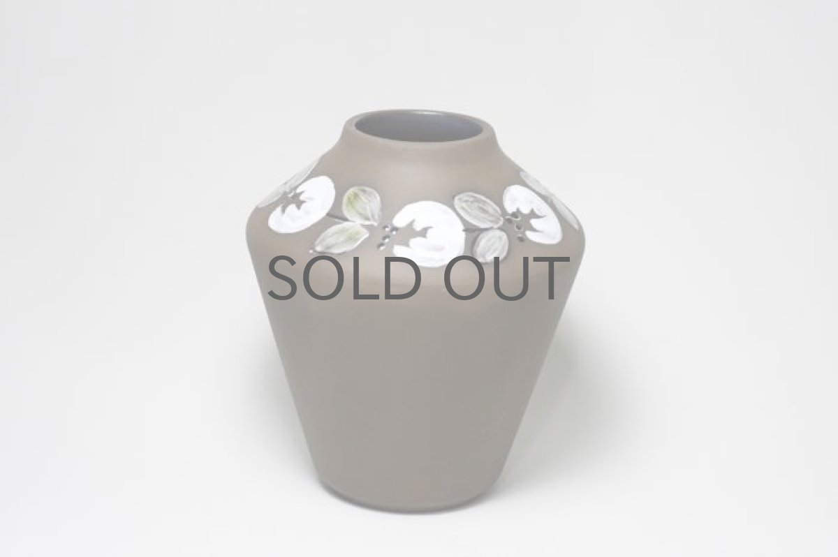 画像2: スウェーデン/Deco/フラワーベース/花瓶/ブラウン＆ホワイト花 (2)