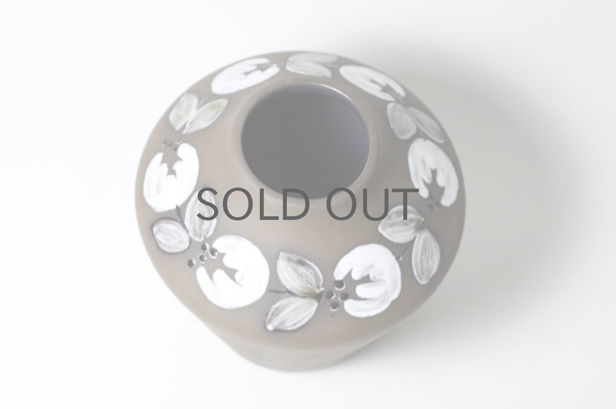 画像3: スウェーデン/Deco/フラワーベース/花瓶/ブラウン＆ホワイト花 (3)