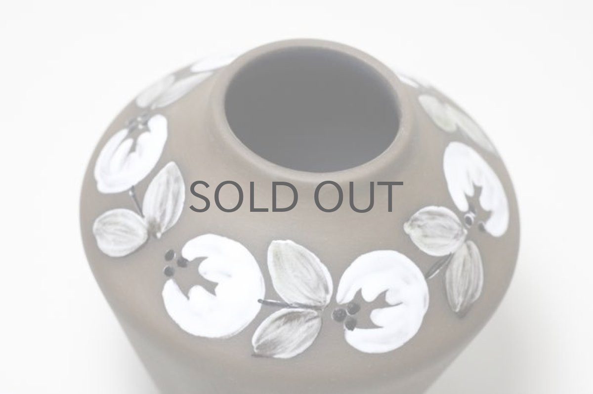 画像4: スウェーデン/Deco/フラワーベース/花瓶/ブラウン＆ホワイト花 (4)