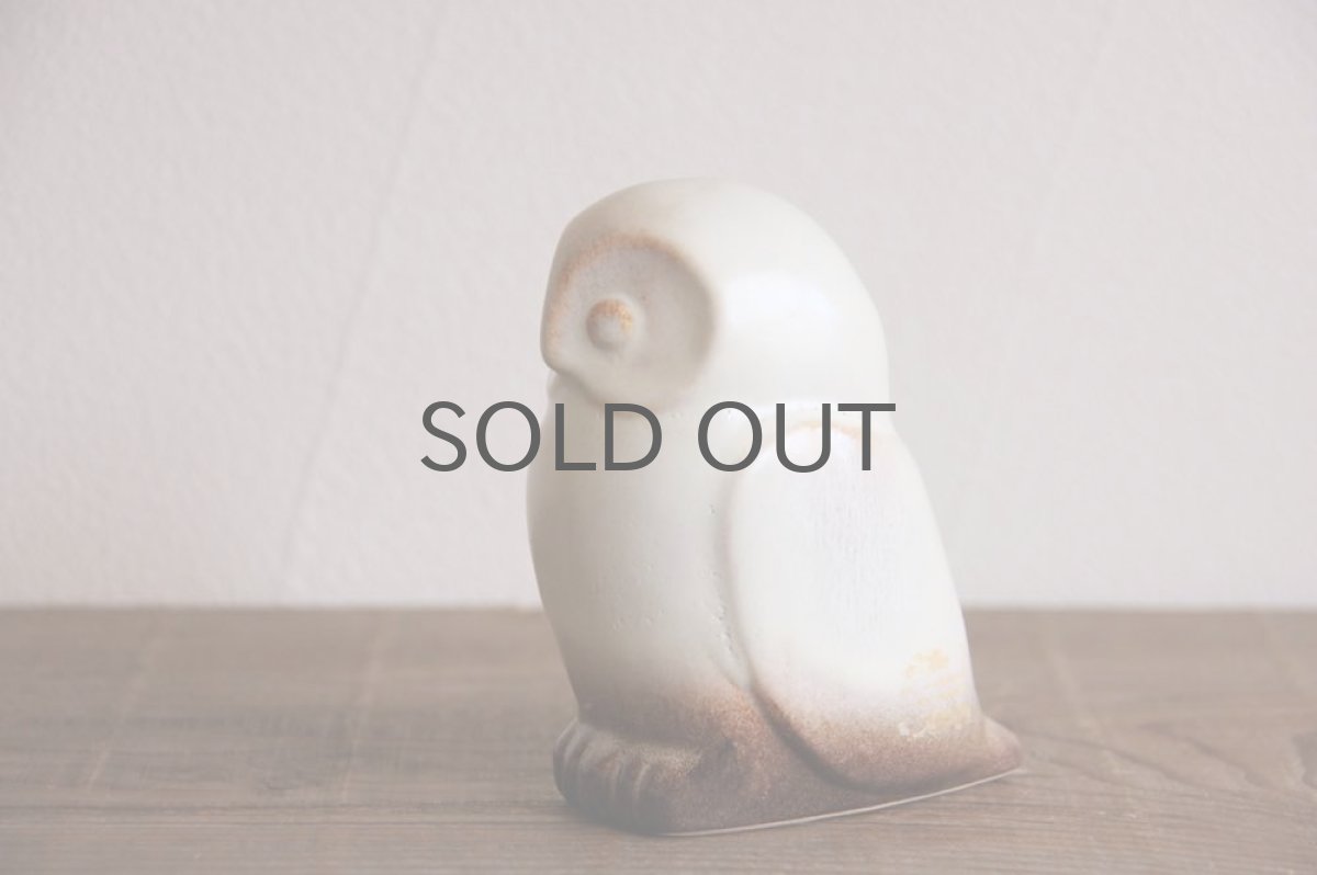 画像4: スウェーデン 粉引フクロウオブジェ (4)