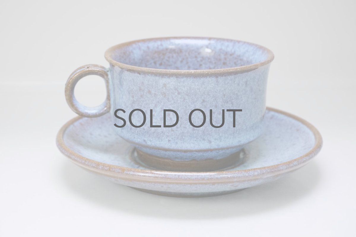 画像2: デンマーク製/Stogo/ハンドメイド/ブルー釉薬/ティーカップ&ソーサー/No.2 (2)