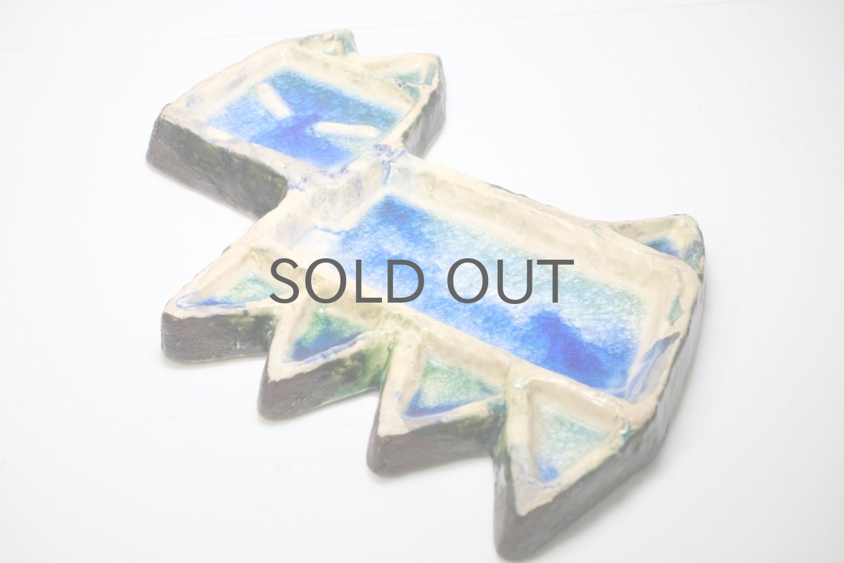 画像5: 北欧ビンテージ/kupittaan savi/クピターンサビ/クピッターン・サヴィ/ブルーのネコ (5)