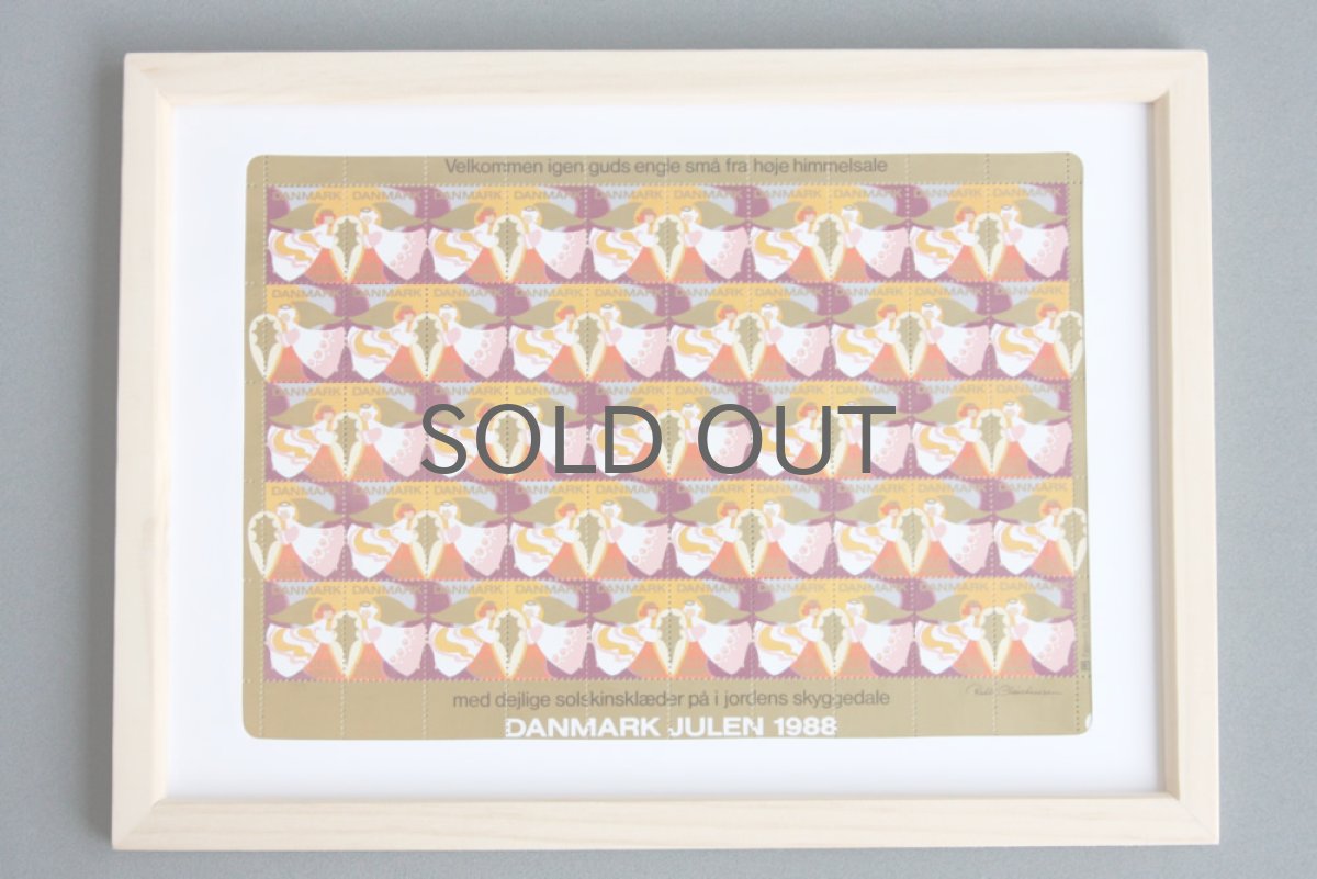 画像2: デンマーク クリスマス切手 ヴィンテージシート フレーム付き 1988年 (2)