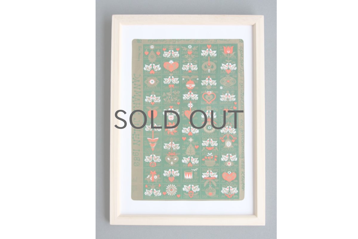 画像2: デンマーク クリスマス切手 ヴィンテージシート フレーム付き 1989年 (2)