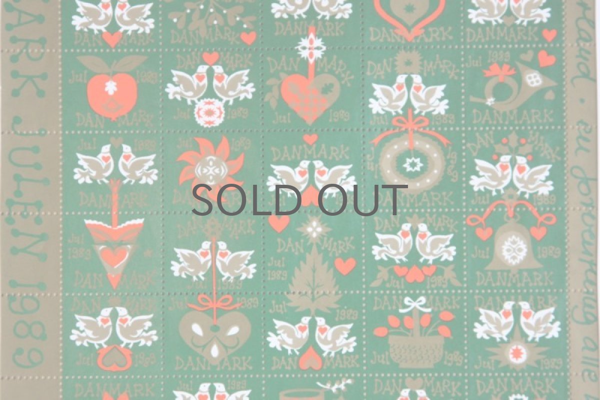 画像3: デンマーク クリスマス切手 ヴィンテージシート フレーム付き 1989年 (3)