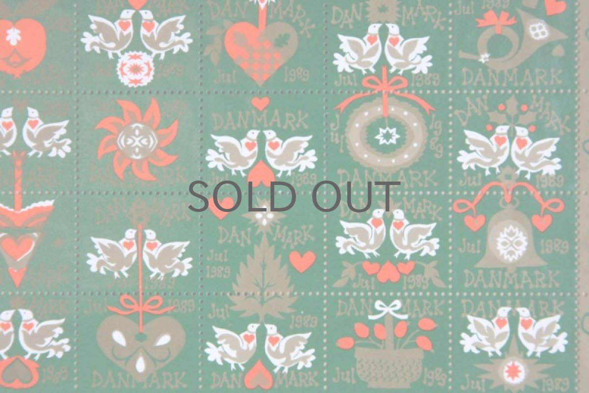 画像4: デンマーク クリスマス切手 ヴィンテージシート フレーム付き 1989年 (4)