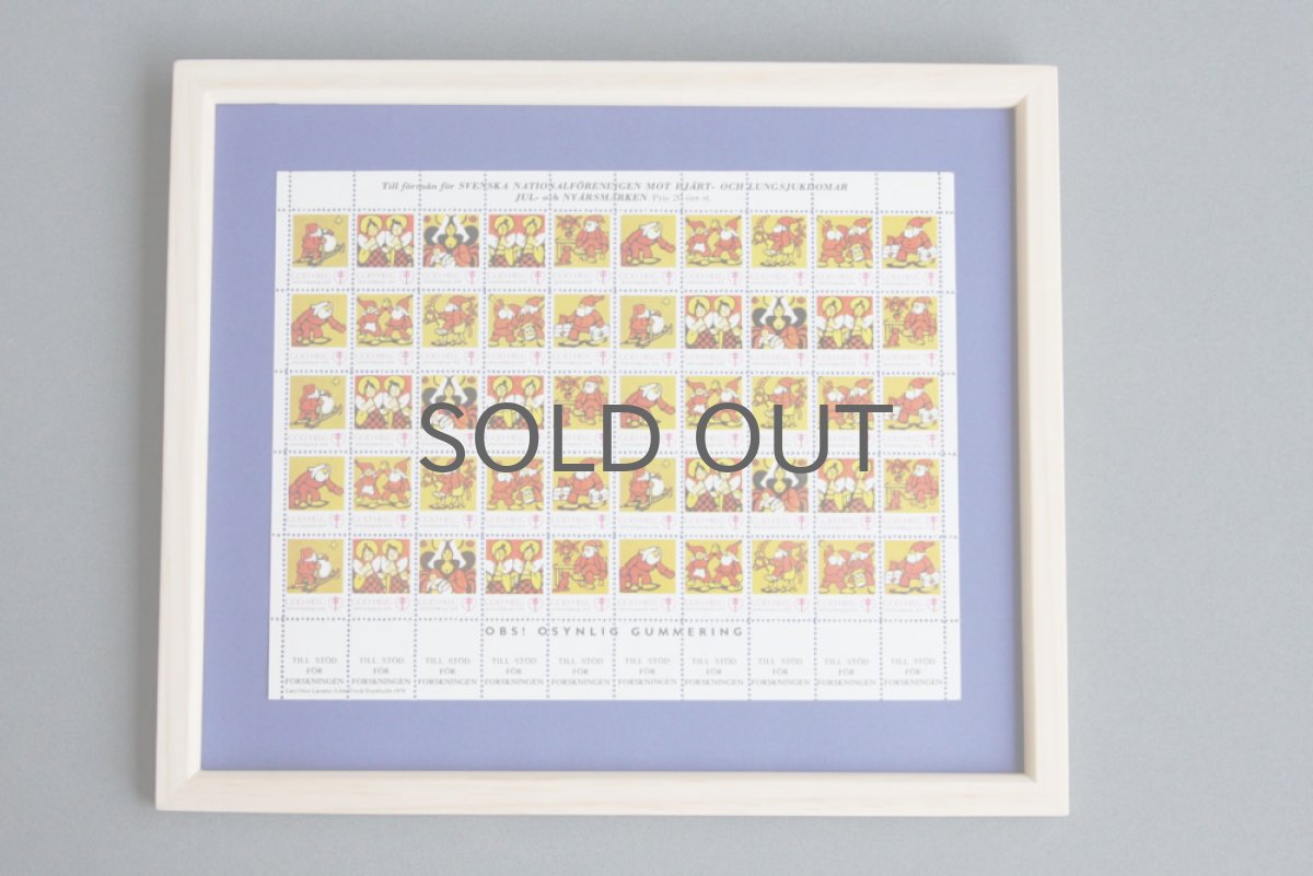 画像2: スウェーデン クリスマス切手 ヴィンテージシート フレーム付き 1979年 (2)