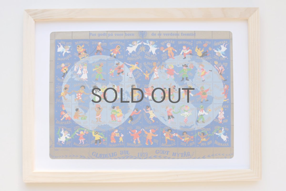 画像3: デンマーク クリスマス切手 ヴィンテージシート フレーム付き 1979年 世界の子供たち (3)