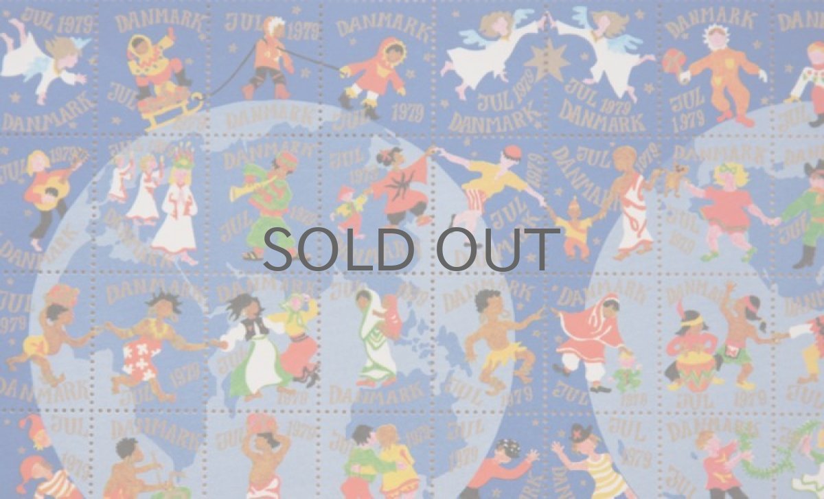 画像2: デンマーク クリスマス切手 ヴィンテージシート フレーム付き 1979年 世界の子供たち (2)