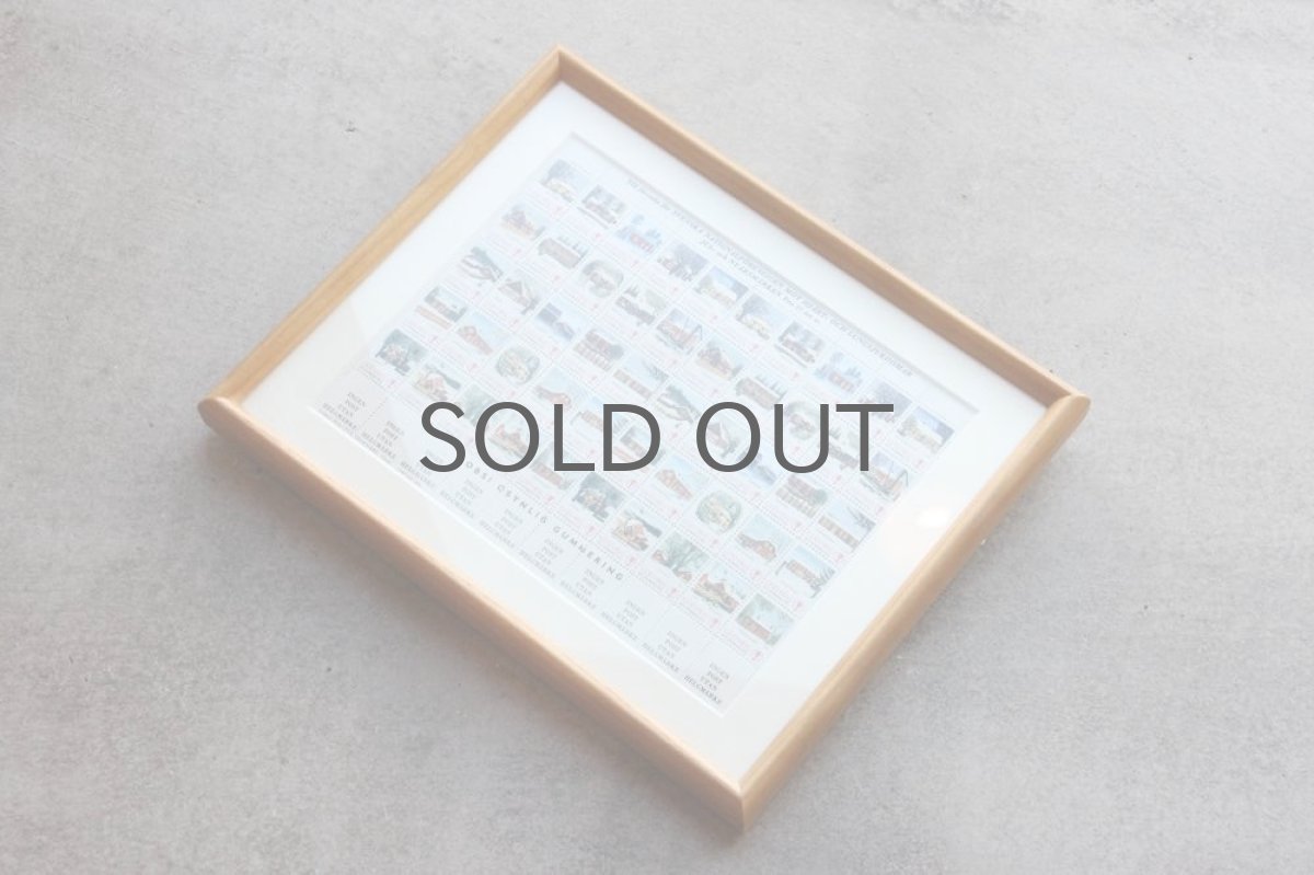 画像5: 北欧デンマーク/ビンテージクリスマスシート切手/木製フレーム付き/1975年  (5)