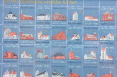 画像2: 北欧デンマーク/ビンテージクリスマスシート切手/木製フレーム付き/1964年　 (2)