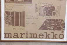 画像3: marimekko/マリメッコ/1978年ビンテージアドバタイズメントポスター/フレーム付き (3)
