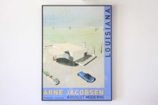 画像1: Arne Jacobsenアルネ・ヤコブセ　ポスターフレーム付き No２青 (1)