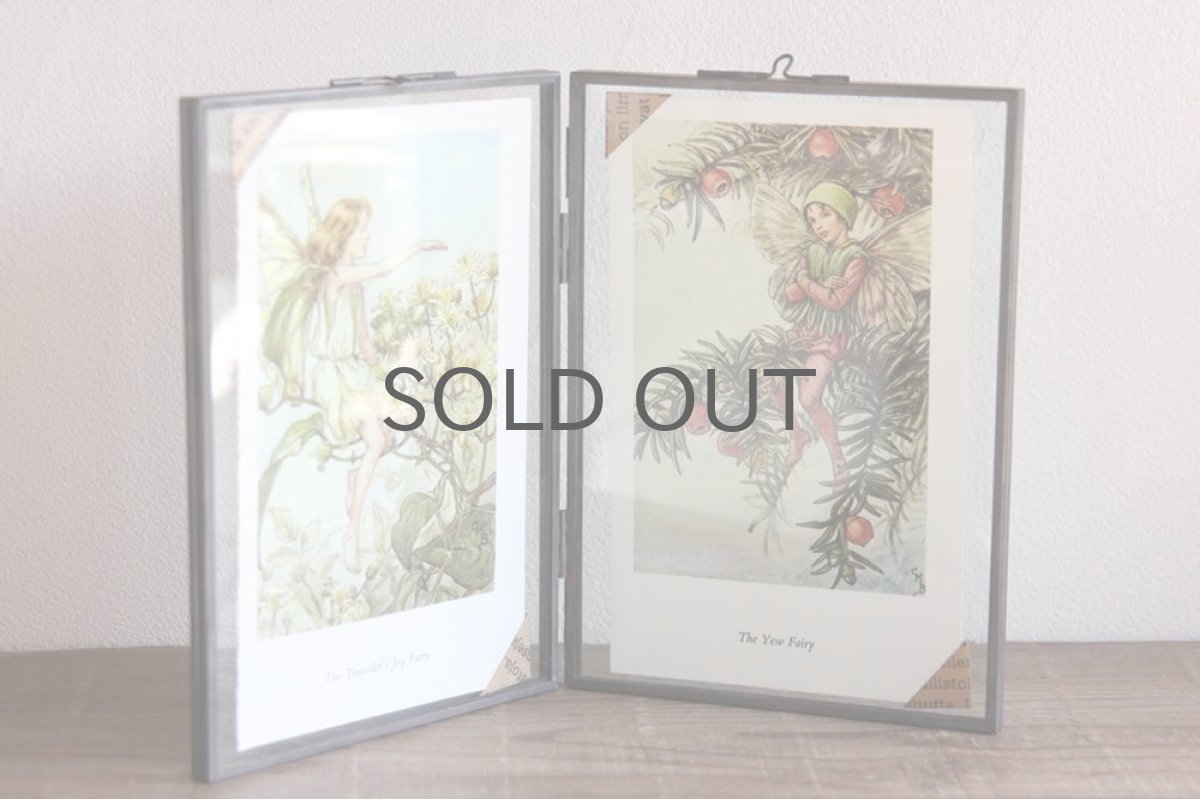 画像5: Fairy book／ スウェーデン古い花の妖精の挿絵 ／ガラスフレーム２図 No.1 (5)