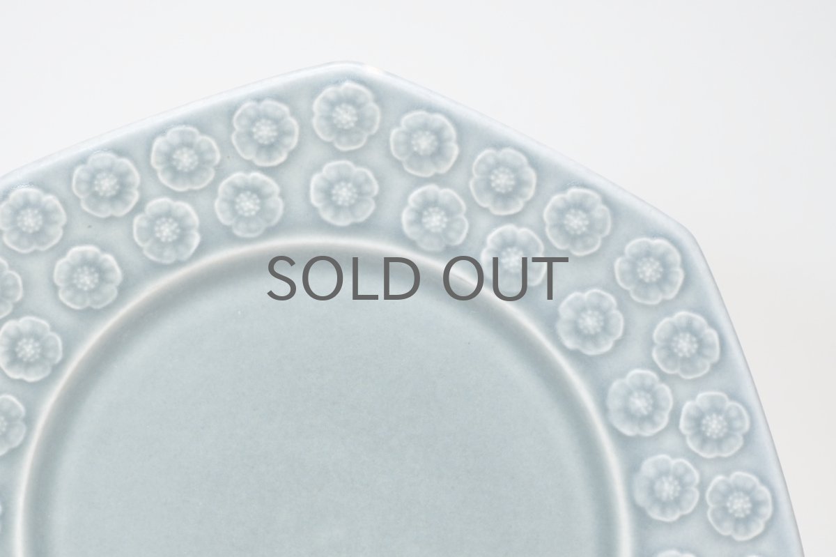 画像2:  Jens H. Quistgaard/イェンス・H・クィストゴー/Bla Azur/ブラアズール/レア8角形/プレート17.5cm /No.3 (2)