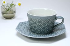 画像1: 【プライスダウン】 Jens H. Quistgaard/イェンス・H・クィストゴー/Bla Azur/ブラアズール/レア８角形/コーヒーカップ&ソーサー (1)