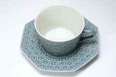 画像2: 【プライスダウン】 Jens H. Quistgaard/イェンス・H・クィストゴー/Bla Azur/ブラアズール/レア８角形/コーヒーカップ&ソーサー (2)