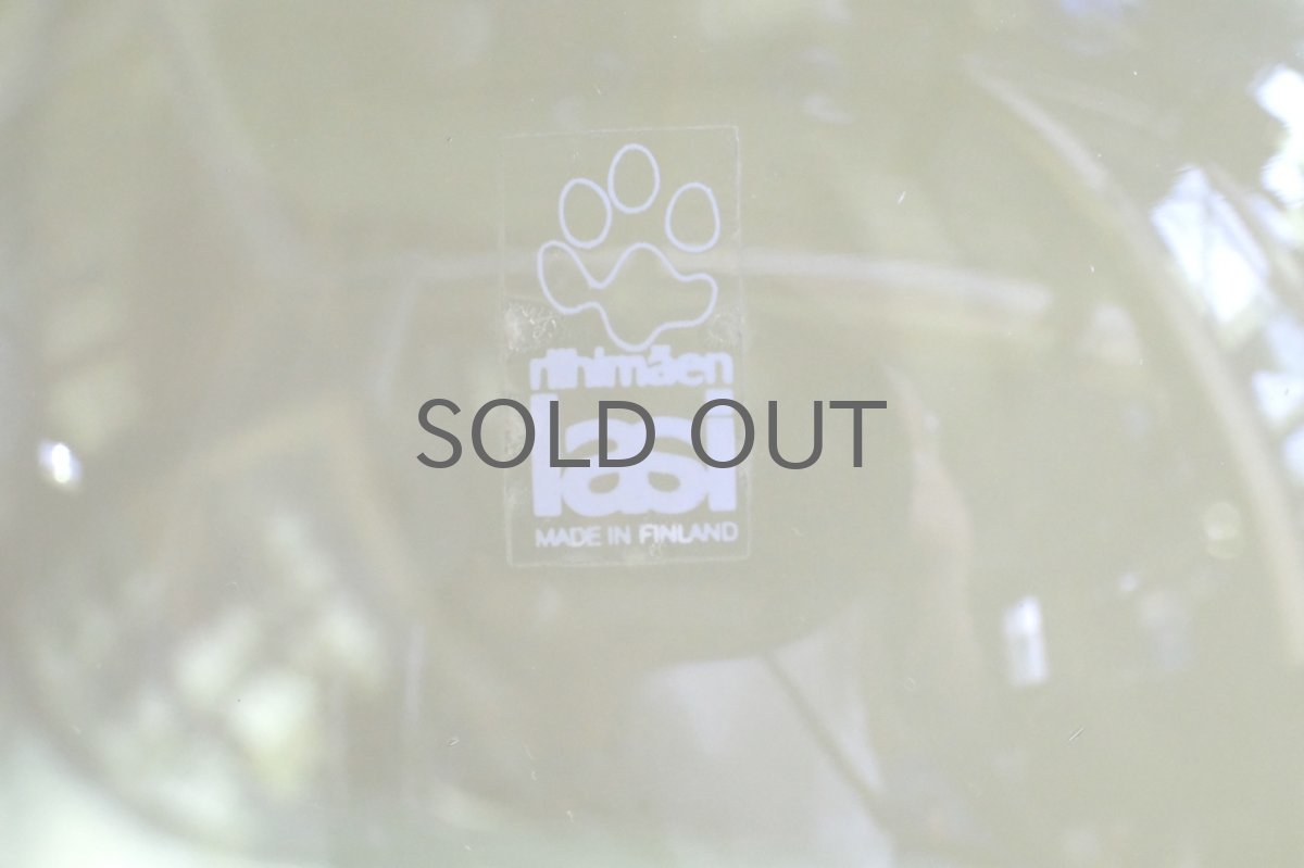 画像4: 北欧ビンテージ雑貨/フィンランド/Riihimaen Lasi/リーヒマエンラシ/キャンドルホルダー/ランタン型/オリーブグリーン (4)